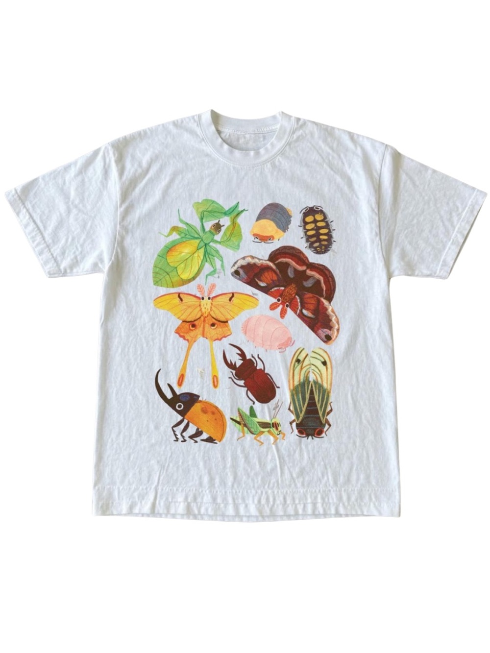 Gildan White Insect Graphic Tee
